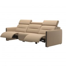 Stressless Emily, Wood Arms 3 seater Dual Powered Reclining
