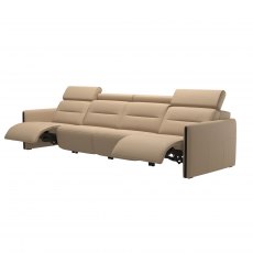 Stressless Emily, Wood Arms 4 seater with Dual Powered Reclining