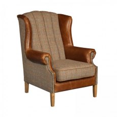 Vintage Fluted Wing Armchair