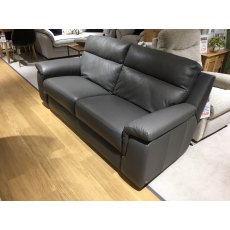 Nicoletti Alano 3 Seater Sofa in Dark Grey Leather - 50% OFF