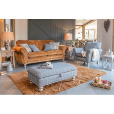 Alstons Florence 3 Seater Sofa in Rust Velvet Fabric - 40% OFF