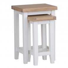 Eastwell White Nest of 2 Tables