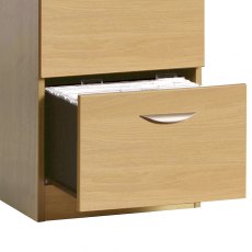 Two Drawer Filing Cabinet With Bookcase