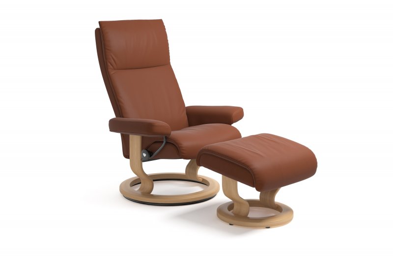 Stressless Stressless Aura Classic Small Chair with Footstool