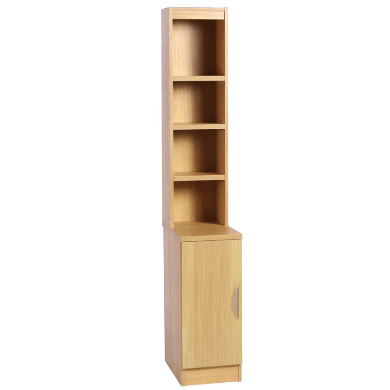 Lukehurst Home Office Desk Height Cupboard 300mm Wide With Bookcase