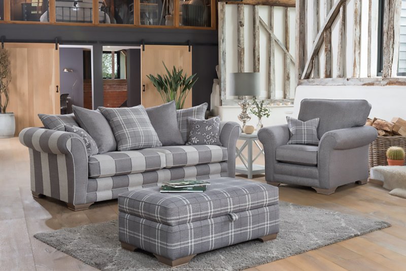 Alstons Florence Pillow Back 3 Seater Sofa