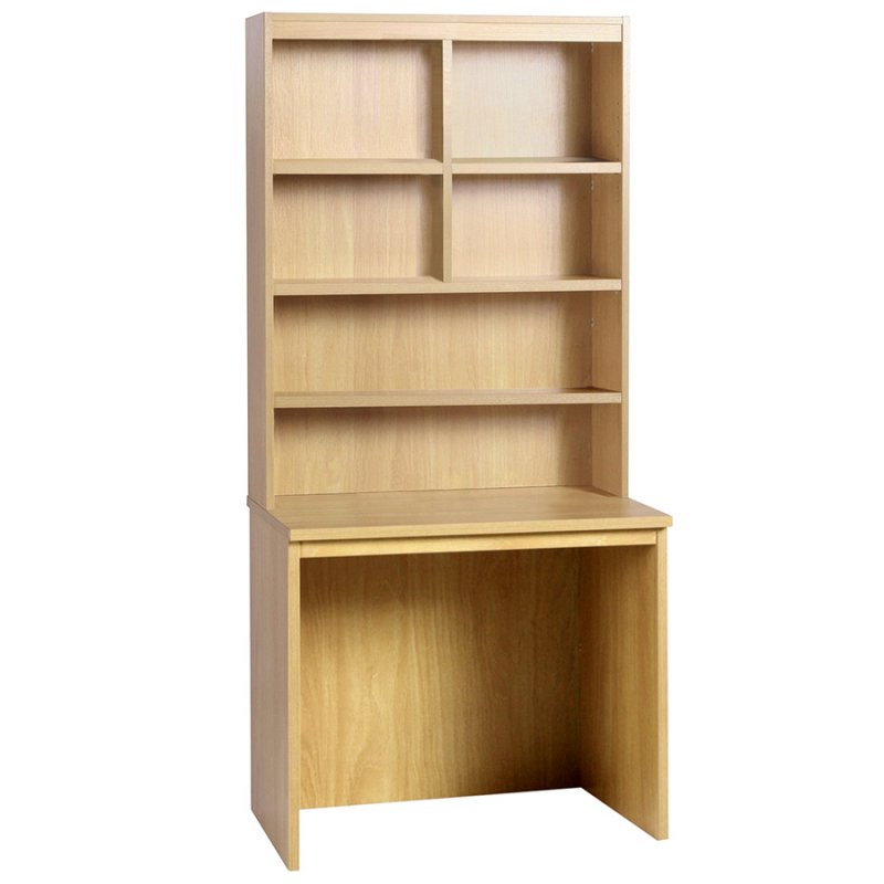 Lukehurst Home Office Medium Desk 850mm Wide With Bookcase