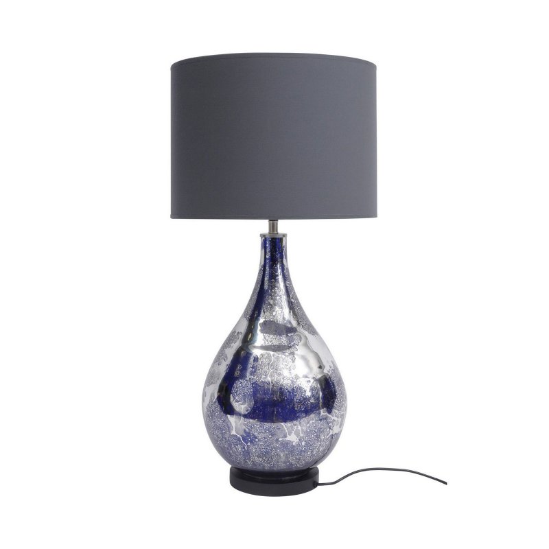 Lukehurst Accessories Blue & Silver Table Lamp E27