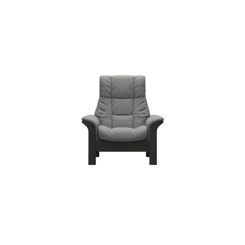 Stressless Stressless Quick Ship Windsor Armchair - Paloma Silver Grey with Grey Wood