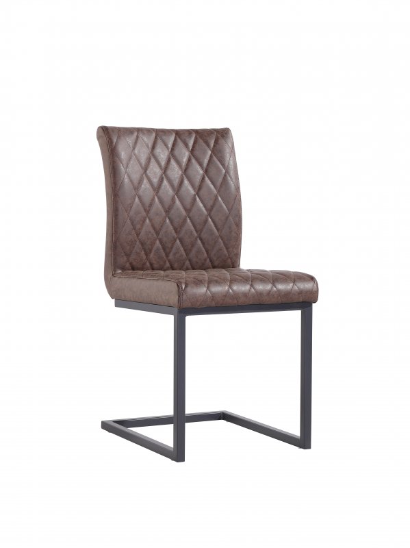 Kettle Diamond stitch dining chair - Brown