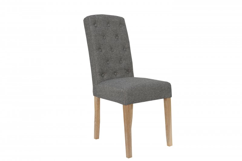 Kettle Button Back Upholstered Chair - Dark Grey