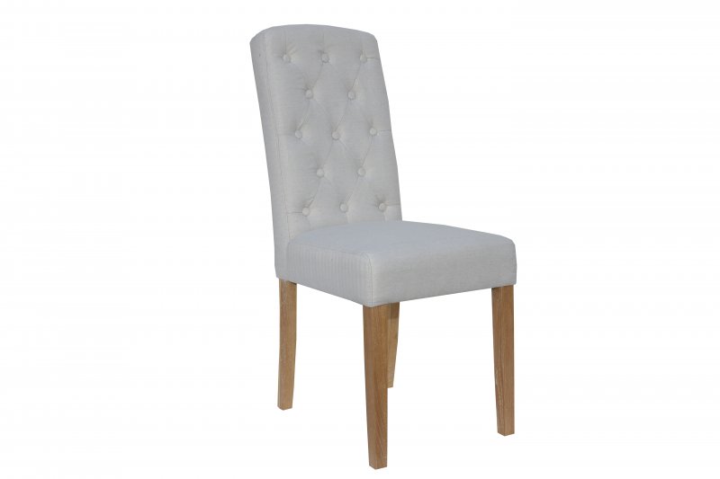 Kettle Button Back Upholstered Chair - Natural