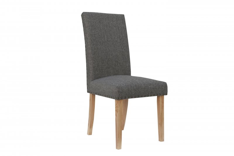 Kettle Straight back fabric chair -dark grey