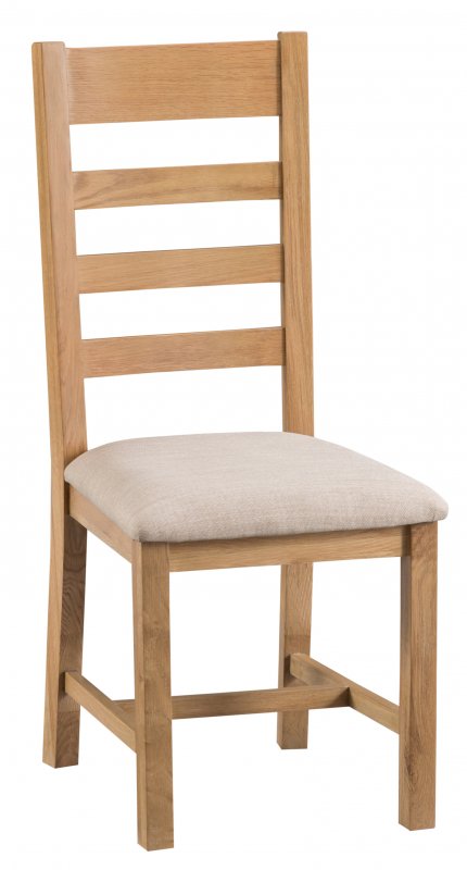 Padstow Ladder Back Chair Fabric Seat