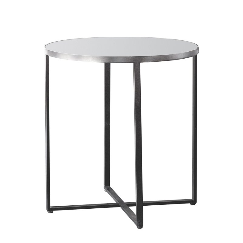 Interiors By Kathryn Corinth Side Table Silver