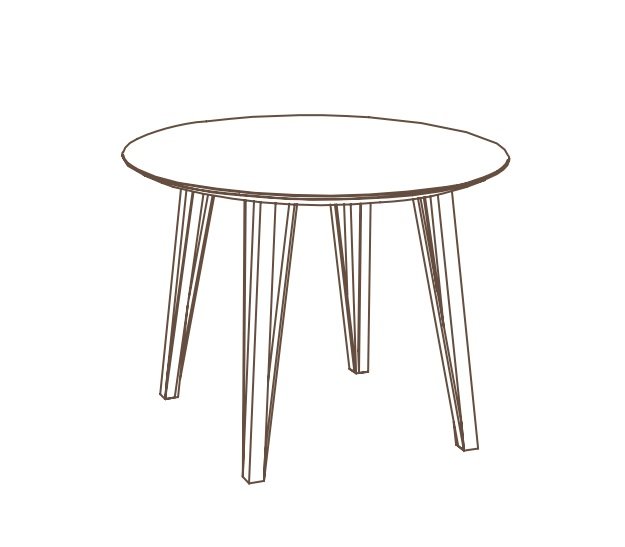 MTE Montreal 100cm Round Dining Table