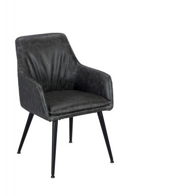 Baker Oliver Grey PU Arm Chair