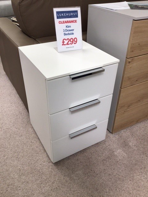 CLEARANCE PRODUCTS Kim 3 Drawer Bedside