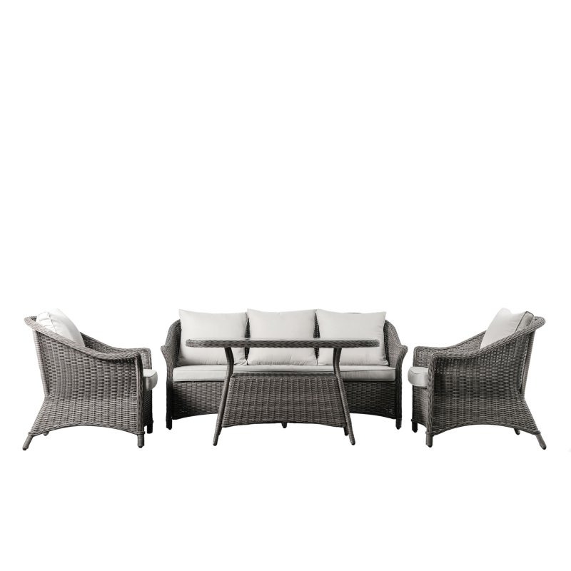 Interiors By Kathryn Genoa Lounge Dining Set Grey