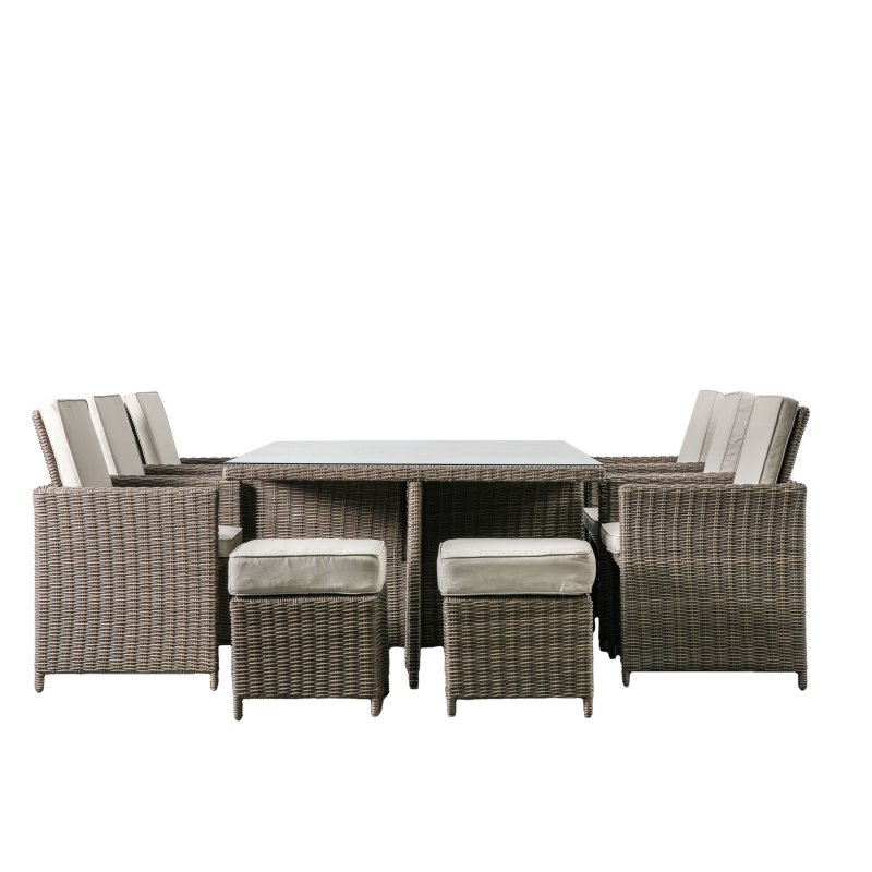 Interiors By Kathryn Lucca 8 Seater Cube Dining Set Natural