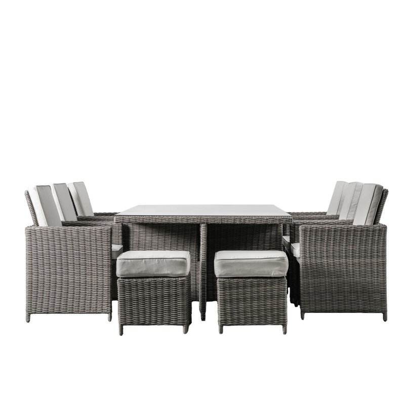Interiors By Kathryn Lucca 10 Seater Cube Dining Set Grey