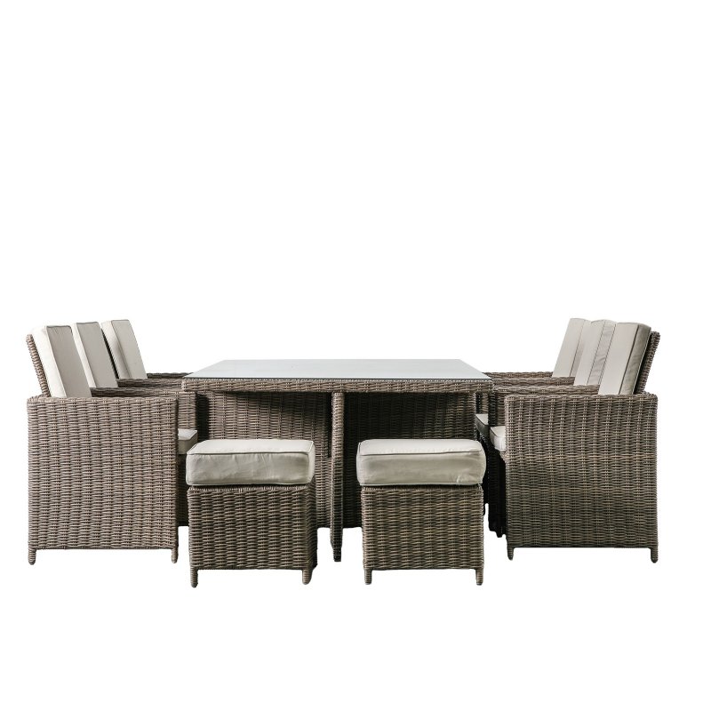 Interiors By Kathryn Lucca 10 Seater Cube Dining Set Natural