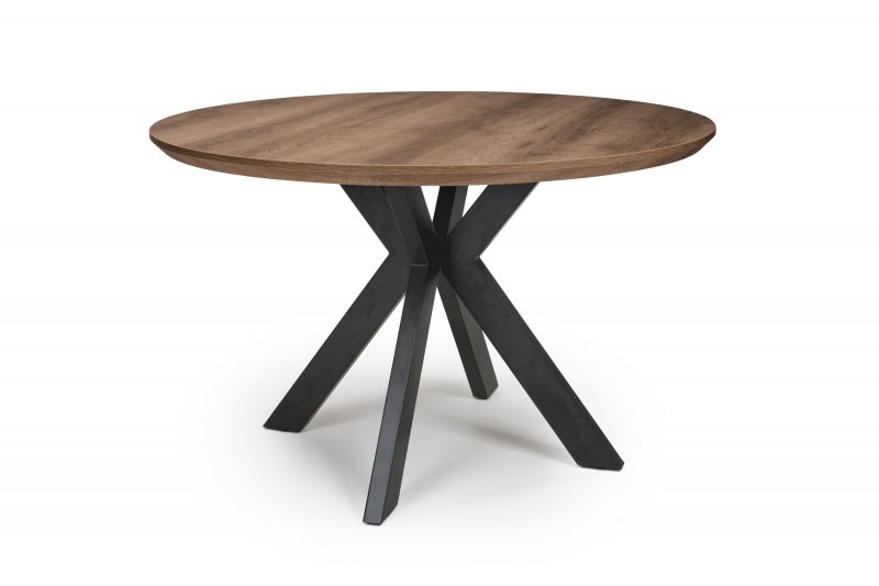 Furniture Link Manhattan Round Table 1200mm - Light Walnut