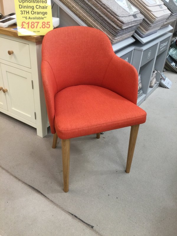 CLEARANCE PRODUCTS Upholstered Orange Dining Chair