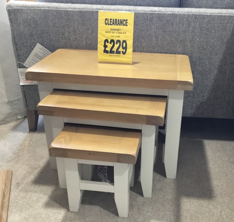 CLEARANCE PRODUCTS Dorset Nest of 3 Tables