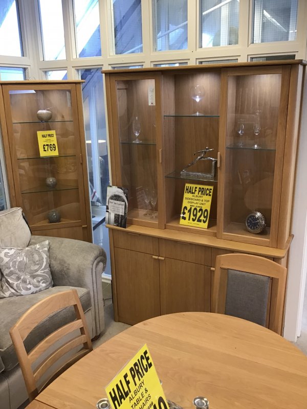 CLEARANCE PRODUCTS Andrena Albury Display Cabinet and Sideboard