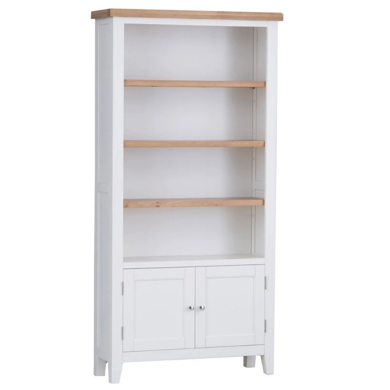 Kettle Eastwell White Large Wide Bookcase
