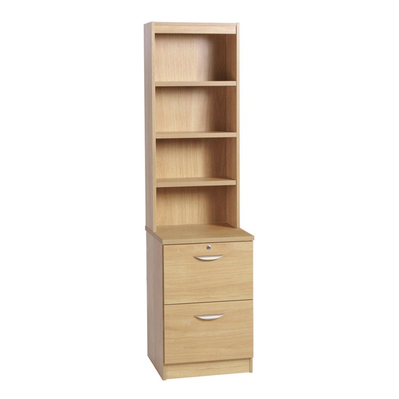 Lukehurst Home Office Two Drawer Filing Cabinet With Bookcase