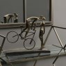 Lukehurst Accessories Antique Bronze Kissing Couple On Bike Sculpture