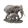 Lukehurst Accessories Serengeti Mother And Baby Elephant Sculpture