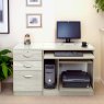 Lukehurst Home Office Desk with Computer Work Station & 3 Drawer Unit/Filing Cabinet