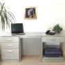 Lukehurst Home Office Desk with Printer / Scanner Drawer Unit & 3 Drawer Unit / Filing Cabinet