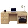 Lukehurst Home Office Desk with Printer/Scanner Drawer Unit & 3 Drawer Unit