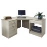 Lukehurst Home Office Corner Desk with 3 Drawer Unit/Filing Cabinet & Printer/Scanner Drawer Unit