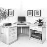 Lukehurst Home Office Corner Desk with 3 Drawer Unit/Filing Cabinet & Printer/Scanner Drawer Unit