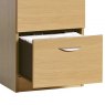 Lukehurst Home Office Desk with Printer / Scanner Drawer Unit & 3 Drawer Unit / Filing Cabinet with Bookcase