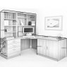 Lukehurst Home Office Corner Desk, Cupboard & Drawer Units with Bookcases