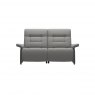 Stressless Quick Ship Mary 2 Seater Sofa with 2 Power - Paloma Silver Grey with Grey Wood