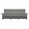 Stressless Quick Ship Mary 3 Seater Sofa with 2 Power - Paloma Silver Grey with Grey Wood
