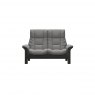Stressless Quick Ship Windsor 2 Seater Sofa - Paloma Silver Grey with Grey Wood