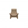 Stressless Quick Ship Windsor Armchair - Paloma Beige with Oak Wood