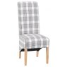 Scroll Back Chair - Cappuccino Check