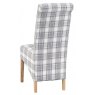Scroll Back Chair - Cappuccino Check