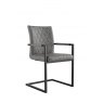 Kettle Diamond stitch carver chair - Grey