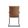Kettle Diamond stitch carver chair - Tan