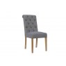 Kettle Button back chair with scroll top - Light Grey